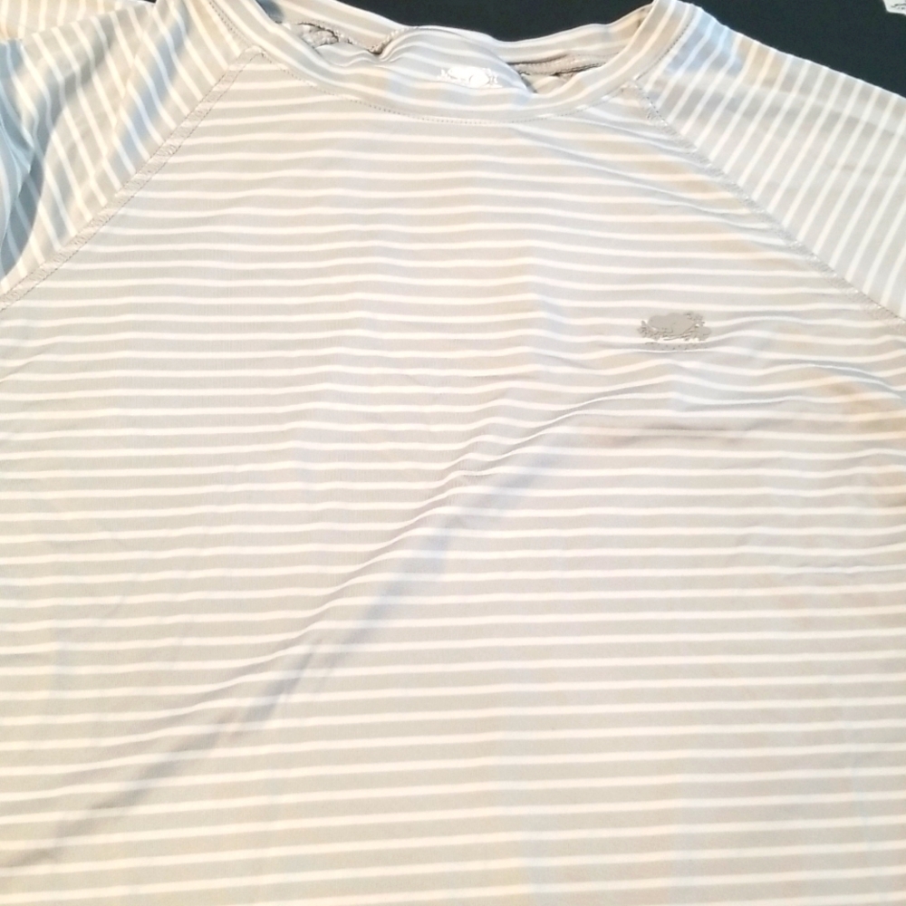Roots Ladies/women Light Gray Striped Long Sleeve Tee Size Med
